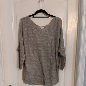 Market & Spruce Light Gray Knit Top